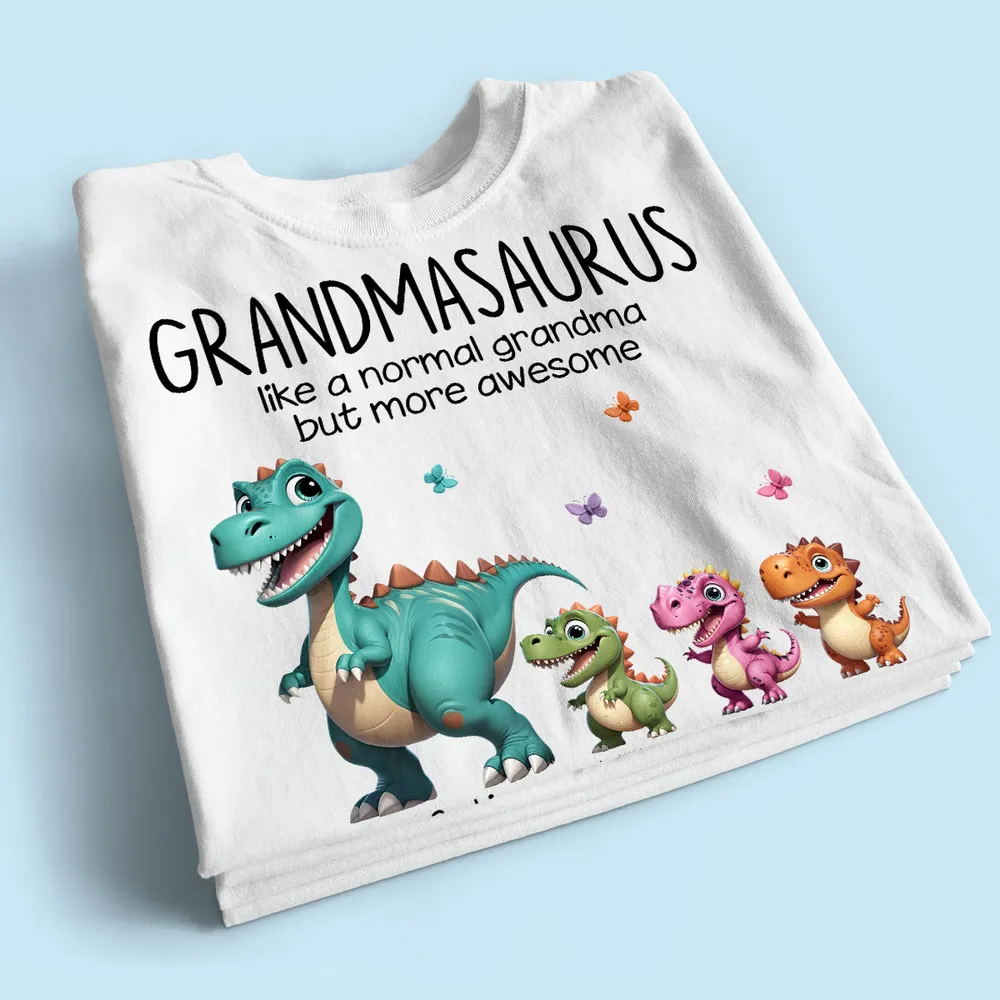 Grandmasaurus And Kids Dinosaurs Personalized Shirt - Gift For Mom,Grandma
