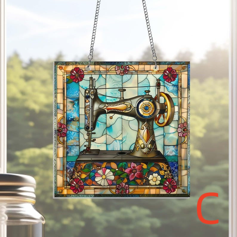 Cute Sewing Machine Suncatcher Ornament-Mother's Day Gift