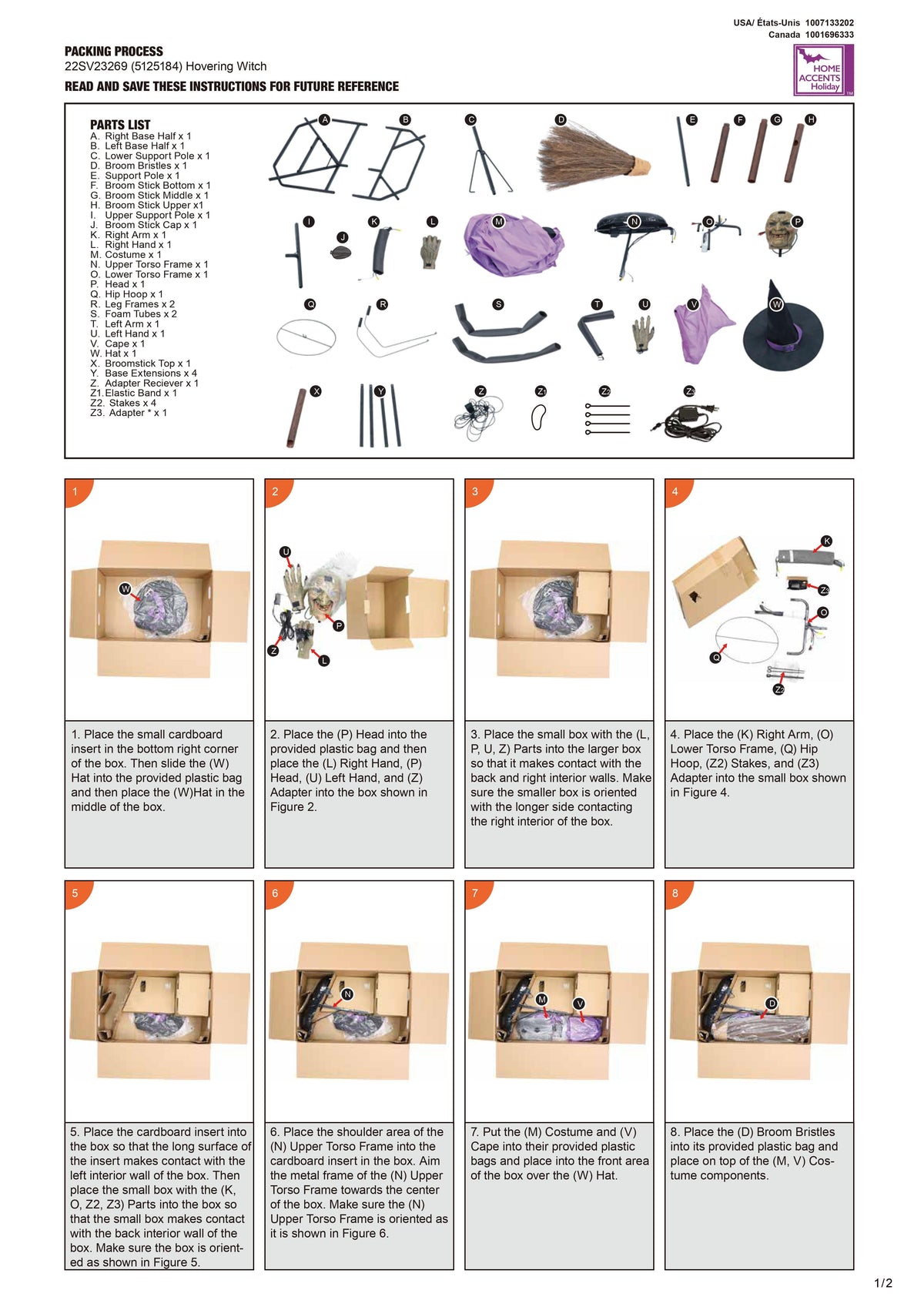 Halloween Props Garden Flying Witch