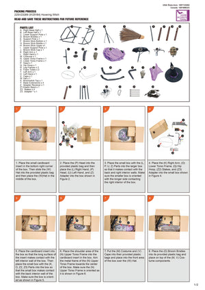 Halloween Props Garden Flying Witch