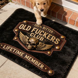 100% Bitter Biker Club Lifetime Member Doormat