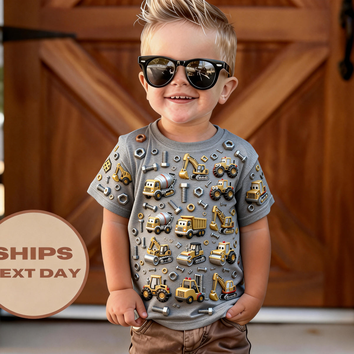 Construction Machines Kid T-Shirt