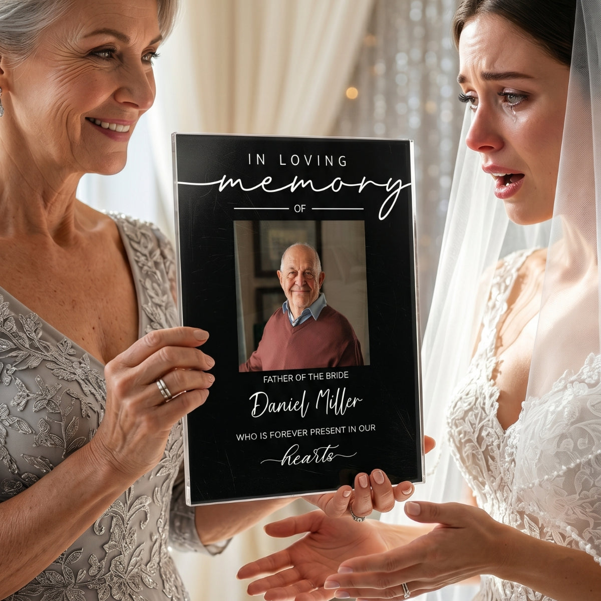 Custom Photo Reserved Memorial Wedding Decor - Personalized Acrylic Plaque