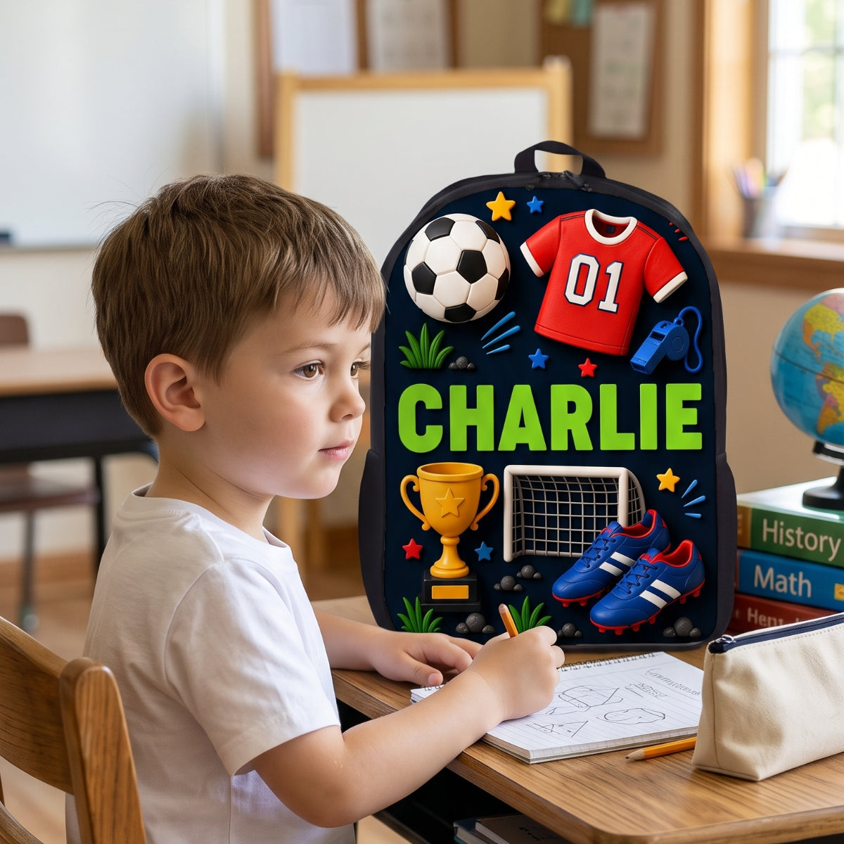 Magical Sports Soccer Baseball For Kids - Personalized Backpack - Back to School Gift for Kids, Boys, Girls
