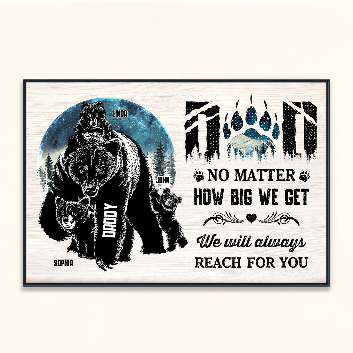We'll Always Reach For You - Personalized Poster - Gifts For Father's Day