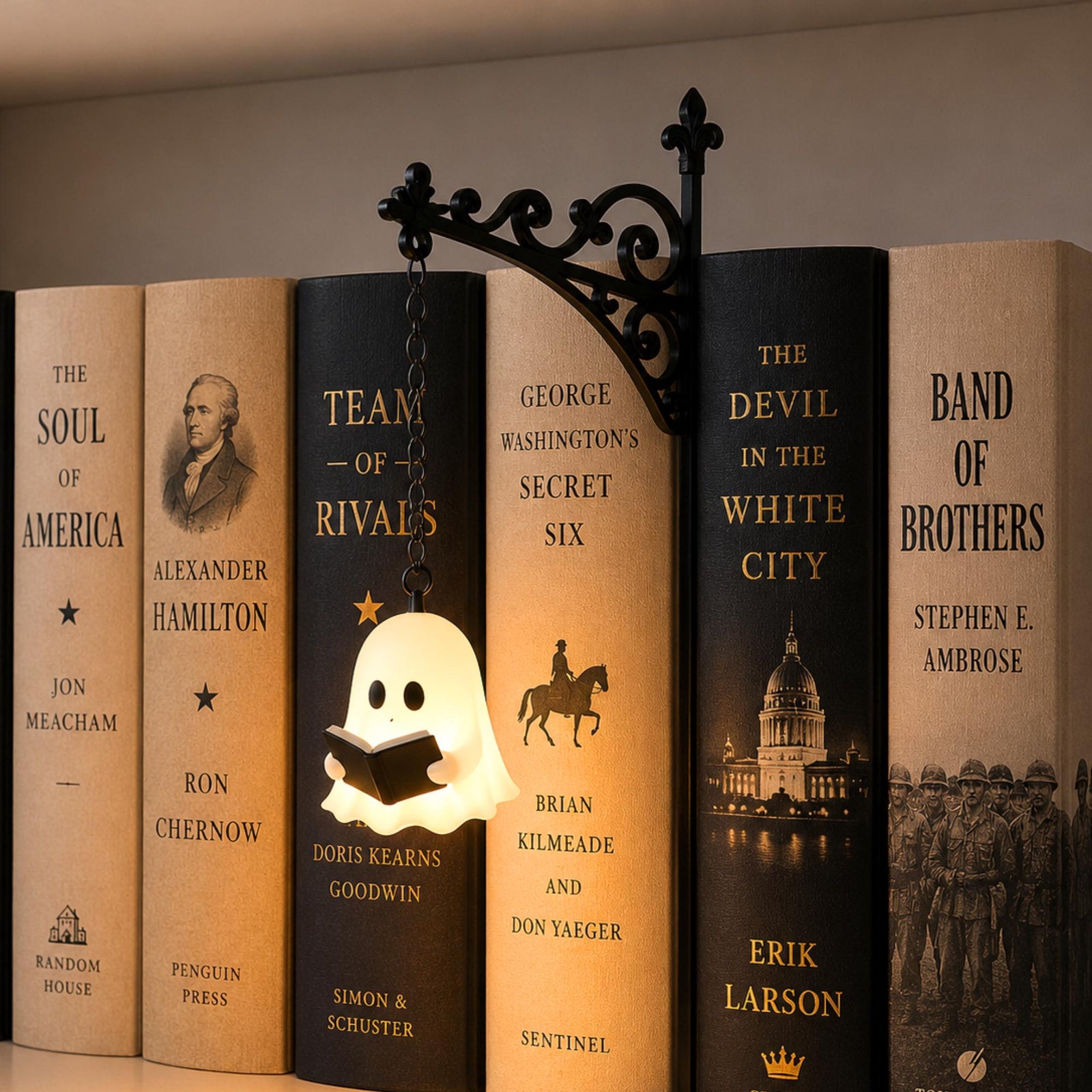 Ghost Lantern Bookend, Bookshelf Lamp