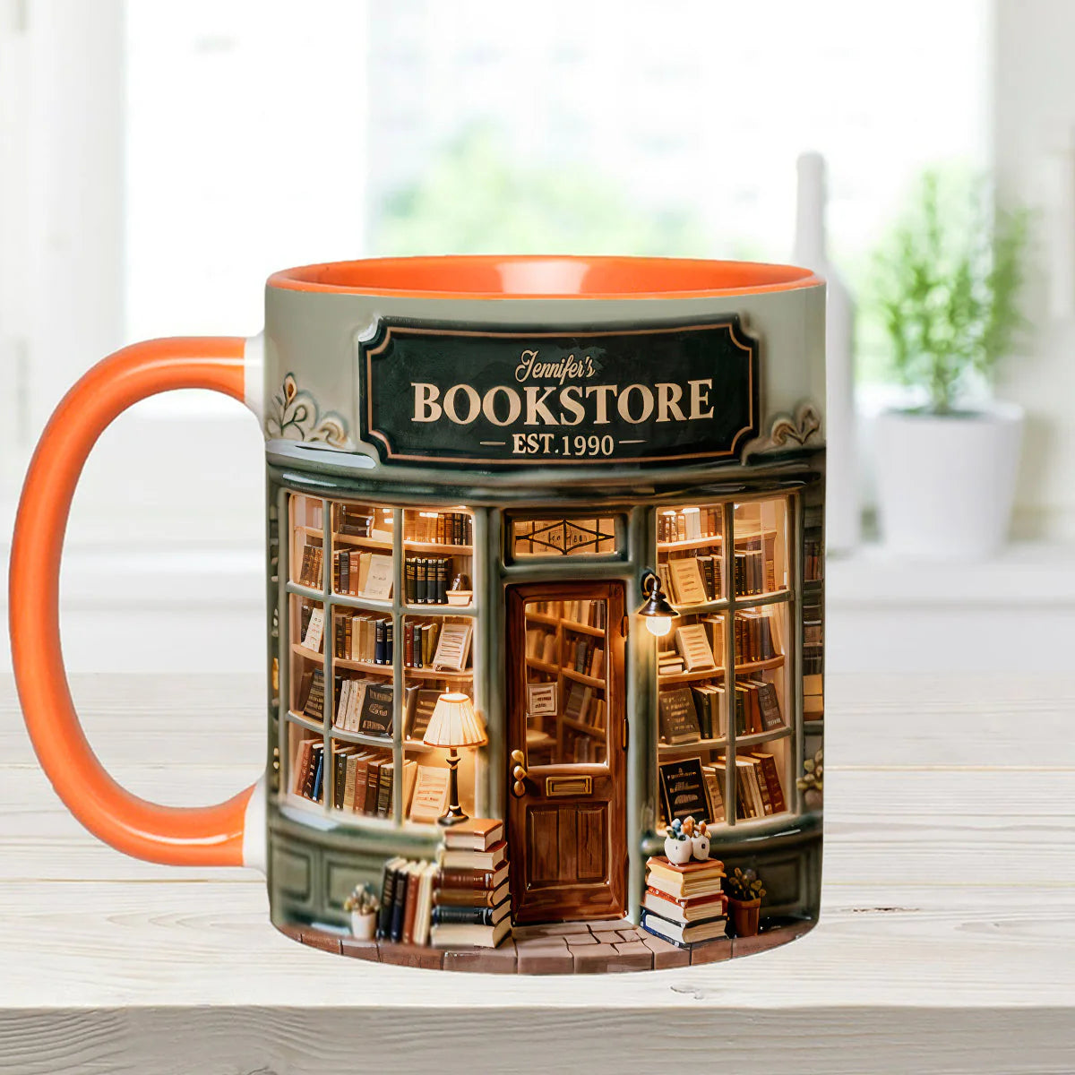 Love Books - Personalized Book Set Accent Mug