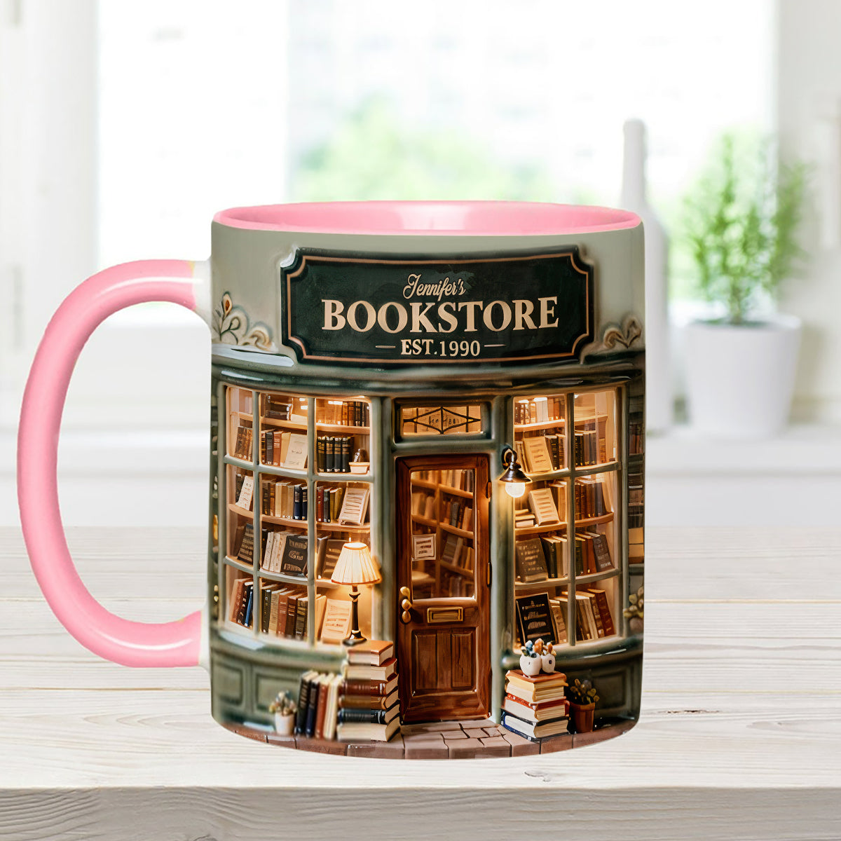 Love Books - Personalized Book Set Accent Mug