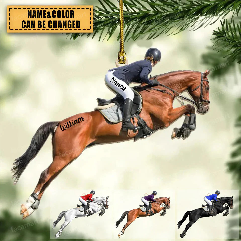 Personalized Equestrian Horse Ornament - Horse Lover Gift