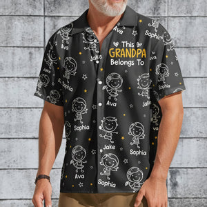 This Grandpa Belongs To Doodle - Personalized Hawaiian Shirt
