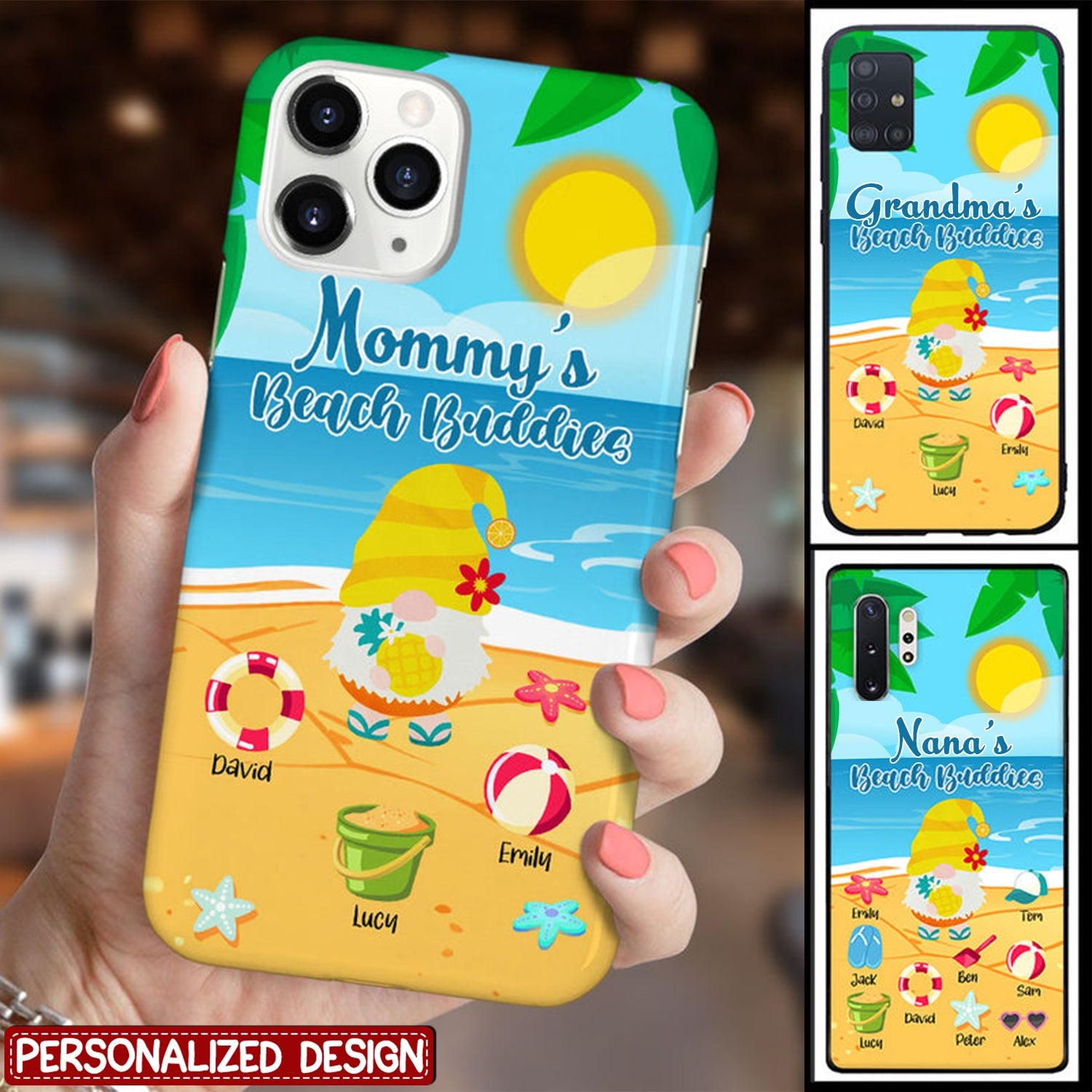 Grandma's Beach Buddies Summer Dwarf  Personalized Phone case