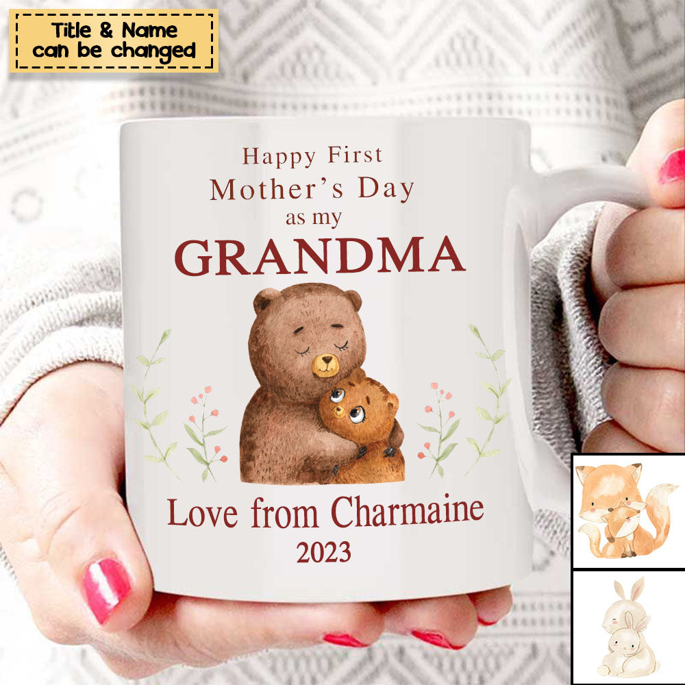 Personalized First Mother's Day Grandma Bear Mug