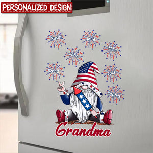 Grandma Firecracker Grandkids Independence Day Personalized Decal