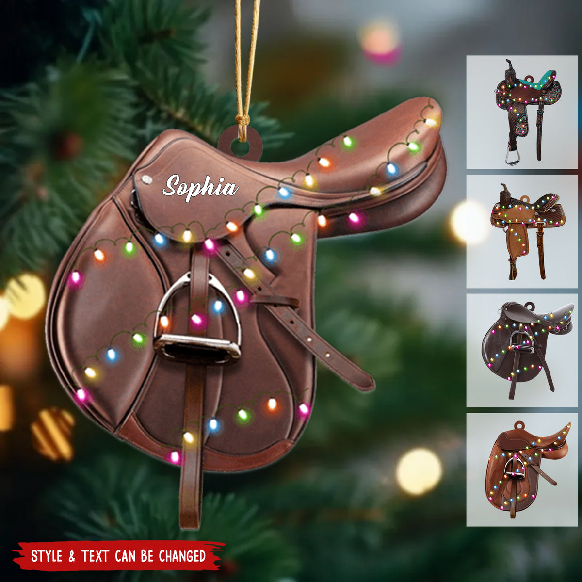 Personalized Horse Saddle For Horse Lovers Riding Horse Ornament