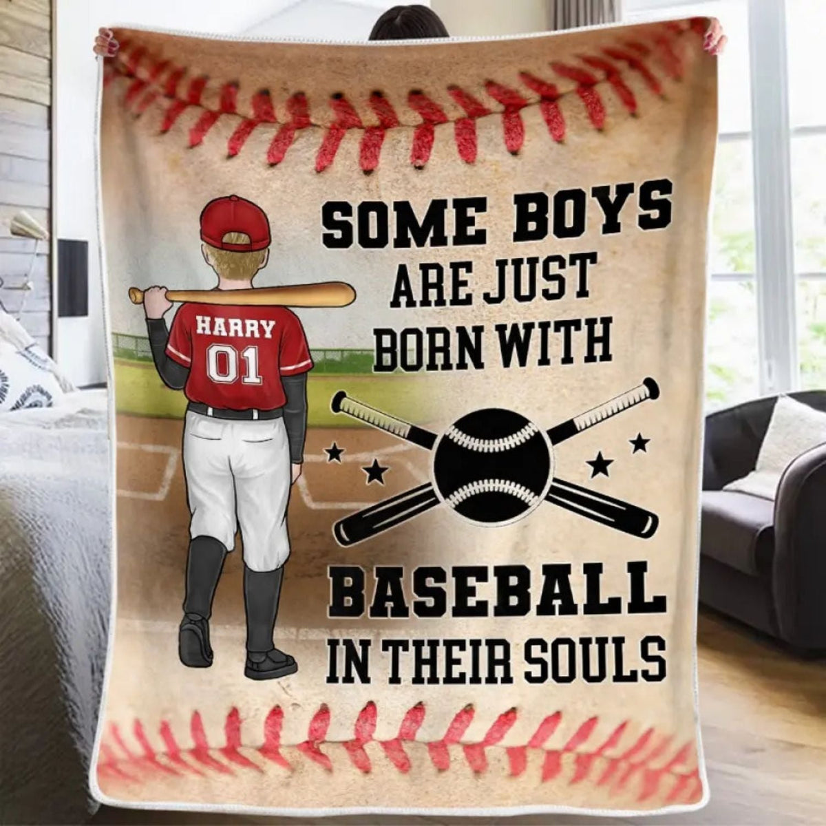 Practice Like You've Never Won - Family Personalized Blanket - Gift For Family Members, Baseball Players, Baseball Lovers