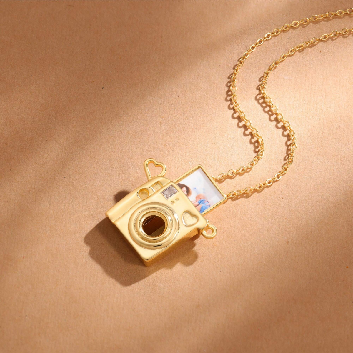 Personalized Mini Pull-Out Camera Locket Necklace with Photo - yeetcat