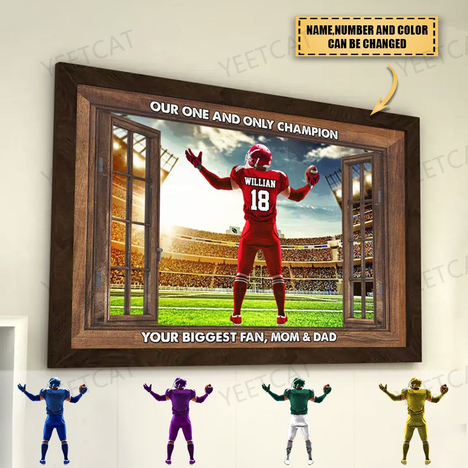 New Release Personalized American Football Horizontal Poster