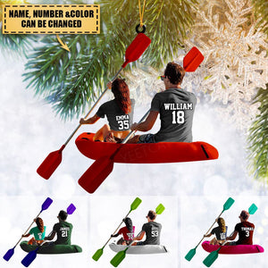 Custom Personalized Double Kayaker Christmas Ornaments, Gifts For Kayak Lovers