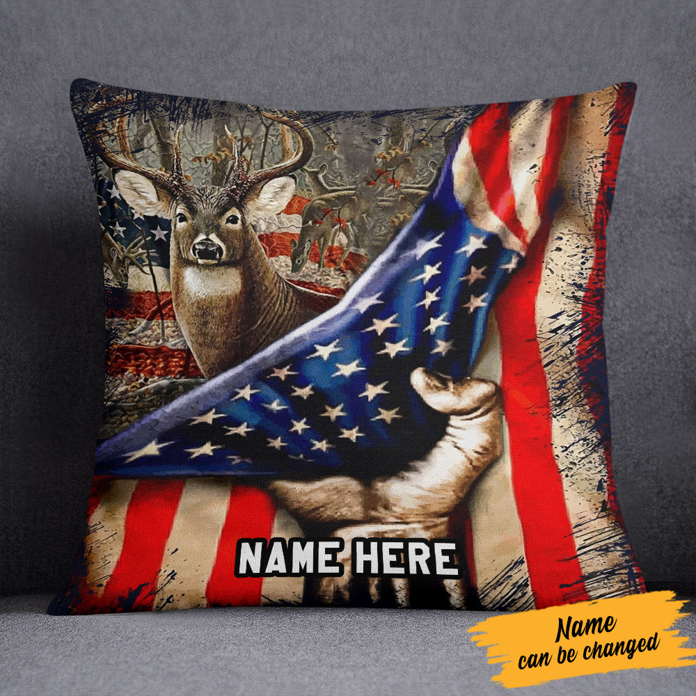 Personalized Hunting Dad Grandpa Pillow