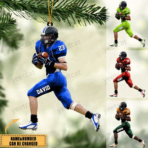 Custom Personalized American Football Christmas Ornament, Gift For Football Lovers