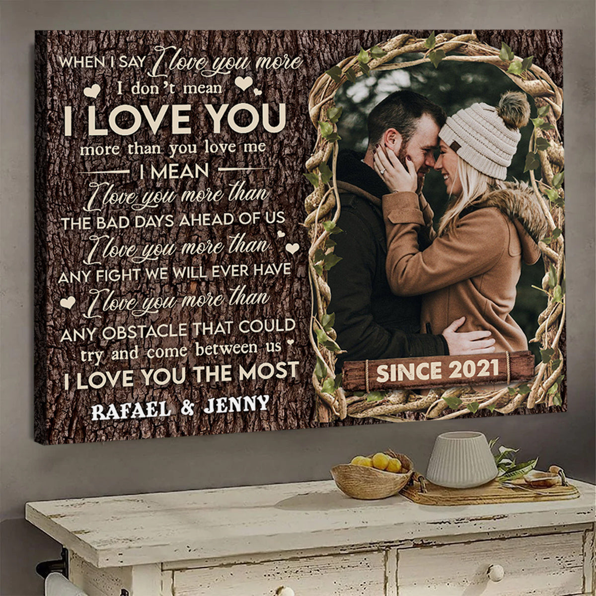 When I Say I Love You More Canvas/Poster - Gift For Couple