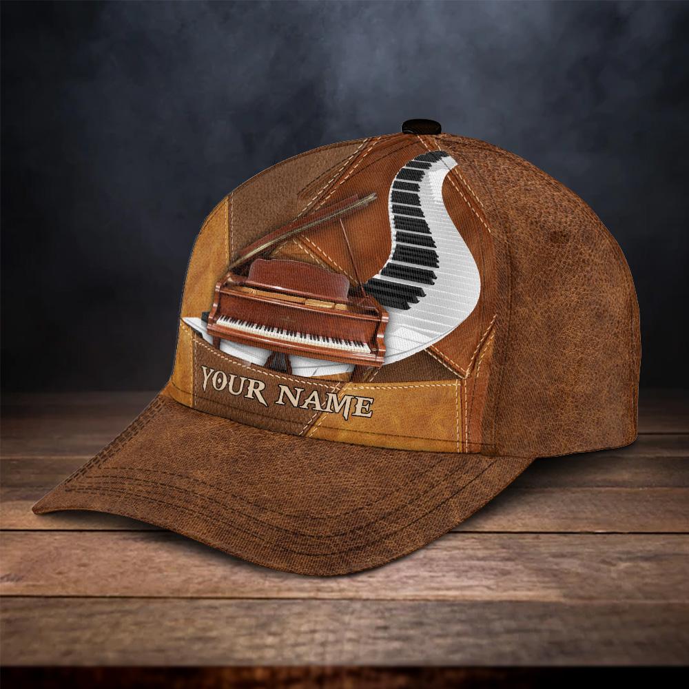 Personalized Water Color Piano 3d Classic Cap