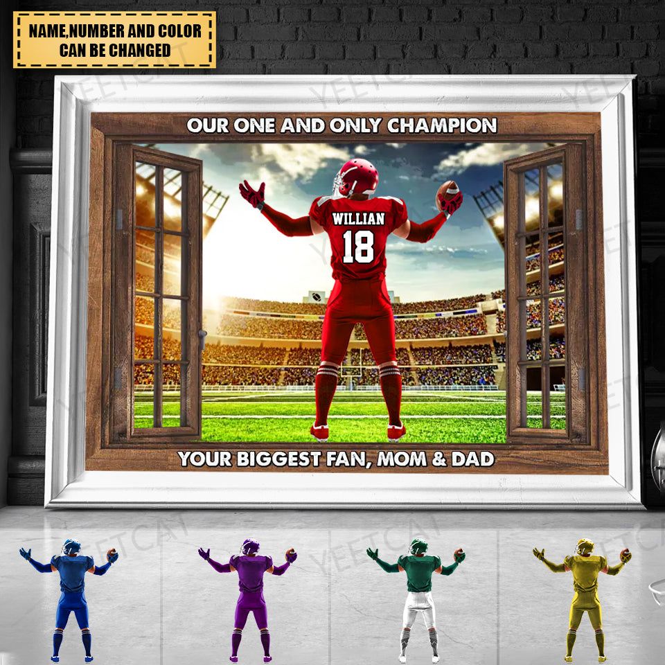 New Release Personalized American Football Horizontal Poster