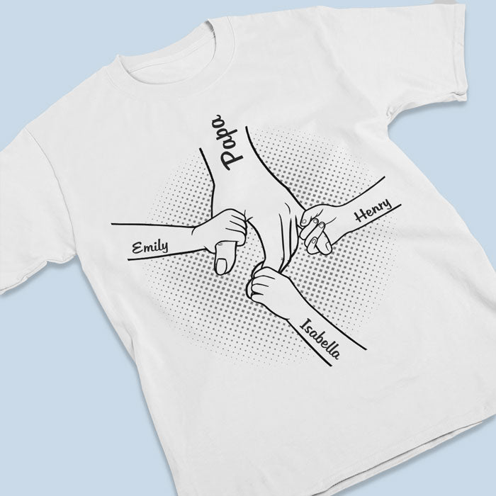Hand In Hand, I Will Always Protect You - Family Personalized Custom Unisex T-shirt