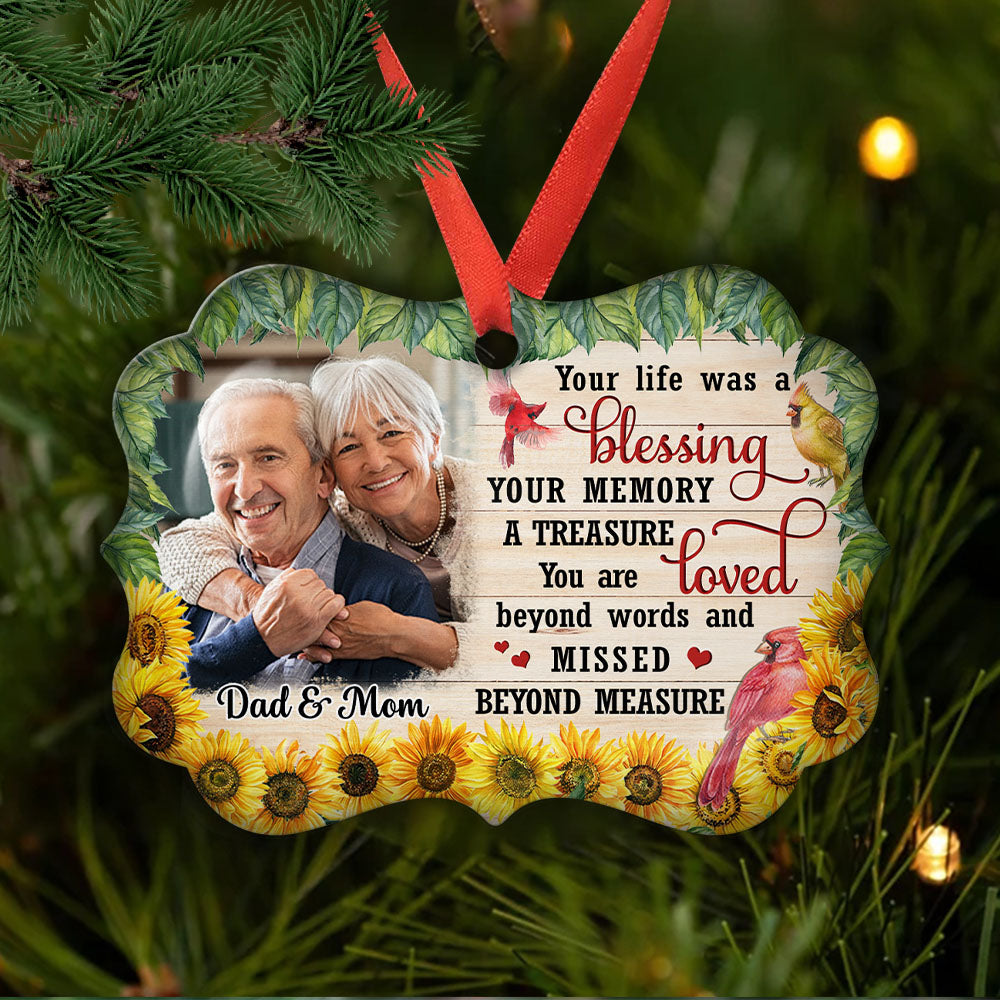 Loved Beyond Words - Personalized Memorial Custom Wooden Ornament