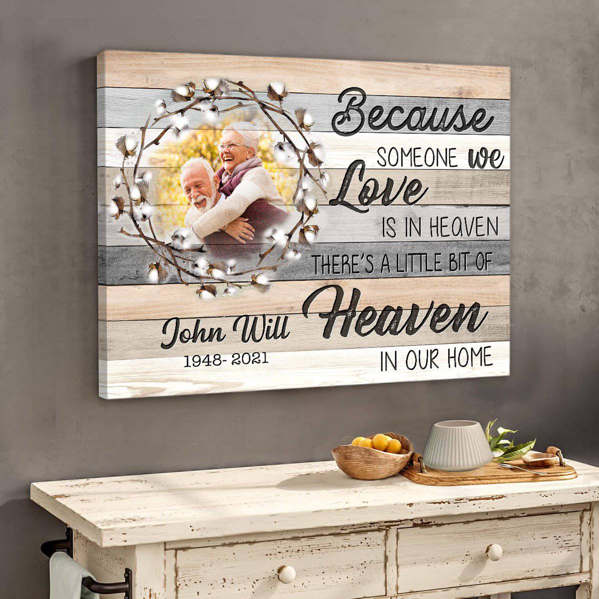 Because Someone We Love is in heaven - Memorial Mom/ Grandma/ Family Personalized Poster