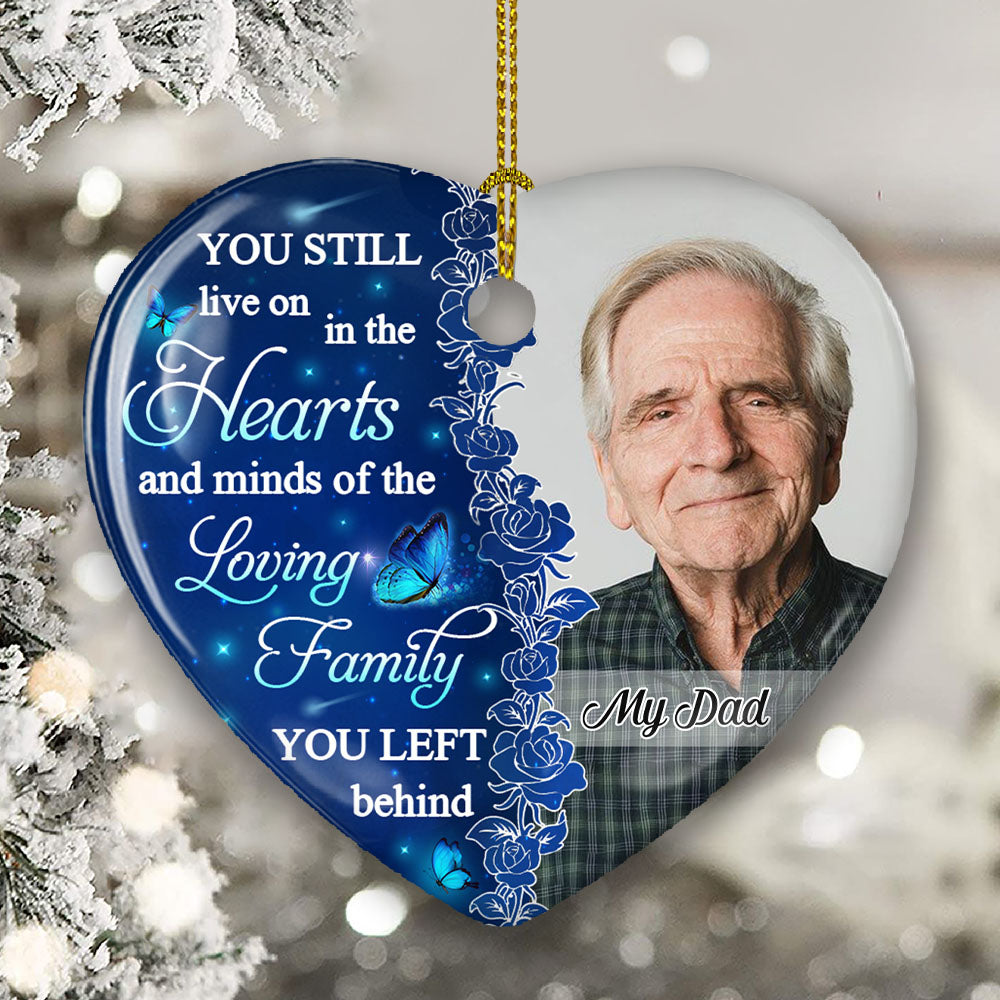 Hearts And Minds - Personalized Custom Heart Ceramic Christmas Ornament