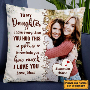 Gift For Daughter Photo Hug This Personalized Pillow