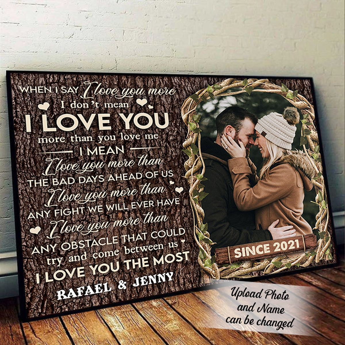 When I Say I Love You More Canvas/Poster - Gift For Couple