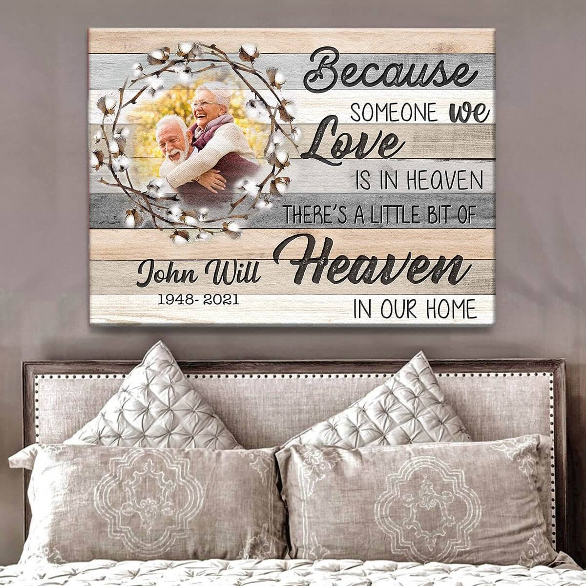 Because Someone We Love is in heaven - Memorial Mom/ Grandma/ Family Personalized Poster