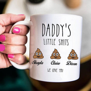 Personalized Mommy's Little Shits Coffee Mug - Mother's Day Gift For Grandma / Mom