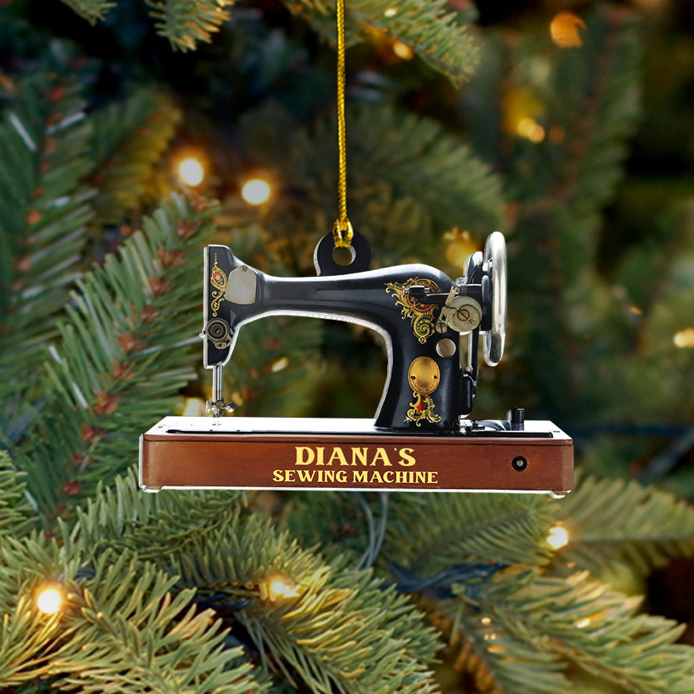 Personalized Sewing Machine Custom Name Acrylic Ornament