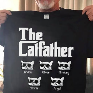 The Catfather Personalized Custom Cat Dad Shirt