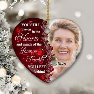Hearts And Minds - Personalized Custom Heart Ceramic Christmas Ornament