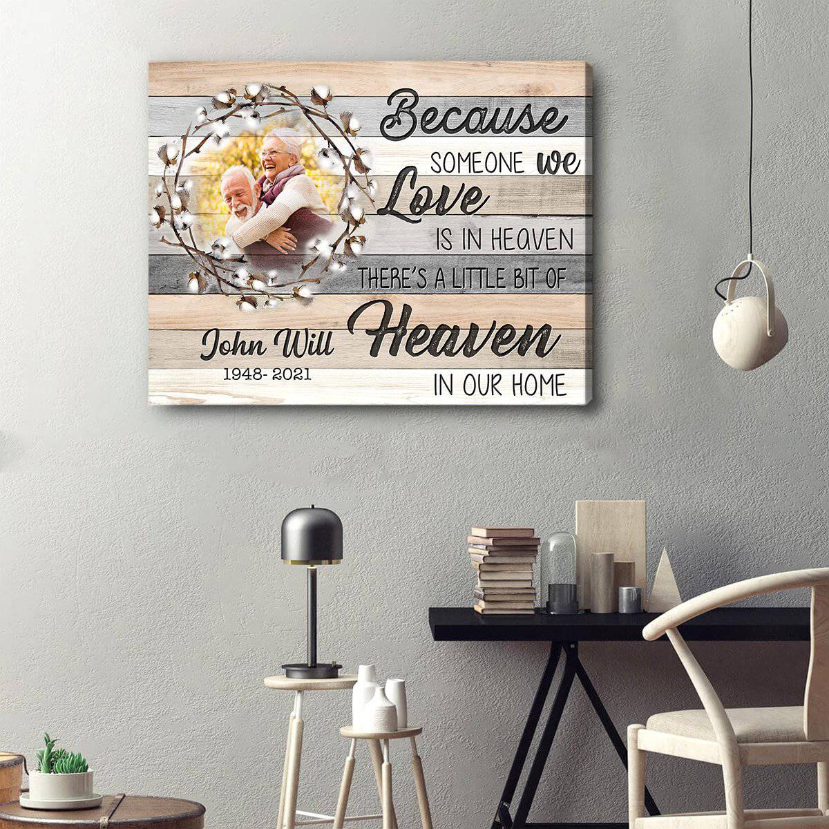 Because Someone We Love is in heaven - Memorial Mom/ Grandma/ Family Personalized Poster