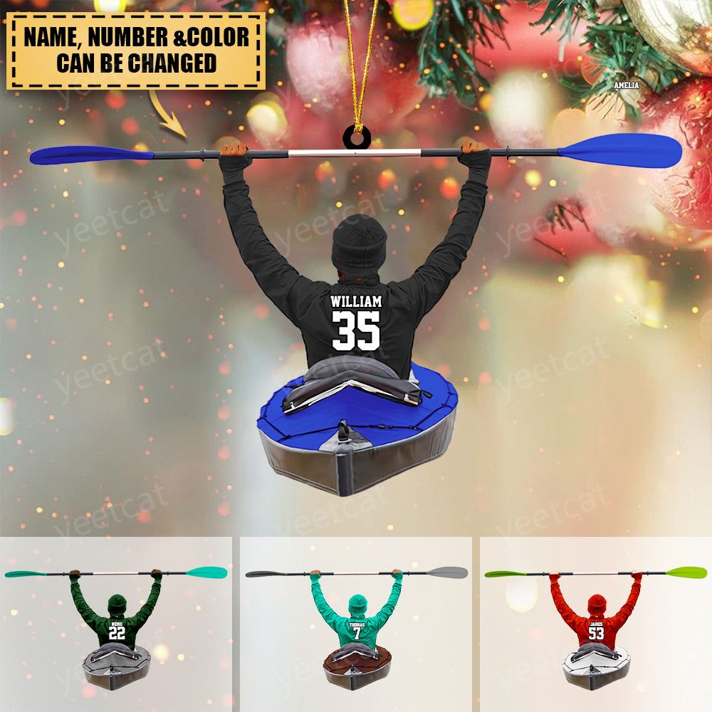 Custom Personalized Kayak Player Christmas Ornament, Gift For Kayak Lovers