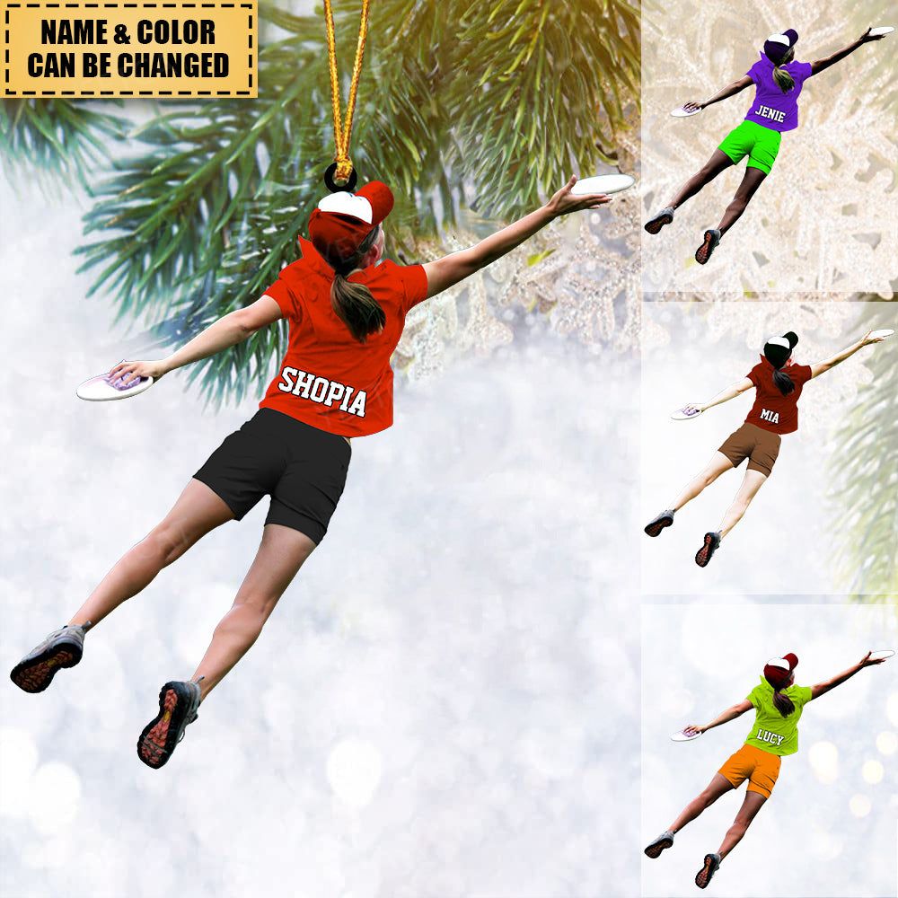 Custom Personalized Frisbee Lovers Christmas Ornament