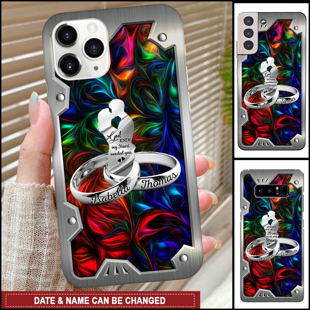 Customized Couple Rings Husband Wife Phone case