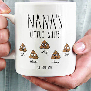 Personalized Mommy's Little Shits Coffee Mug - Mother's Day Gift For Grandma / Mom