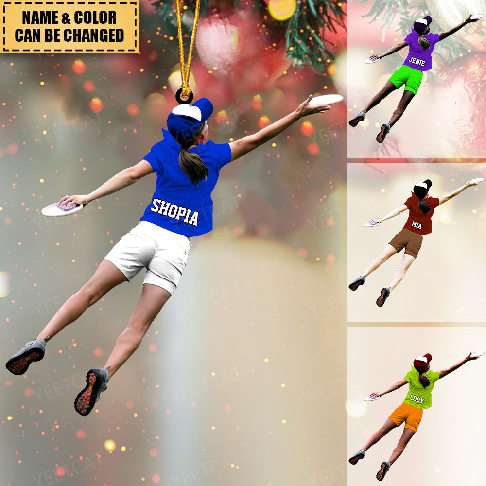 Custom Personalized Frisbee Lovers Christmas Ornament