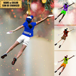 Custom Personalized Frisbee Lovers Christmas Ornament