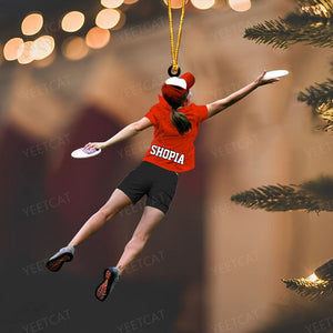 Custom Personalized Frisbee Lovers Christmas Ornament