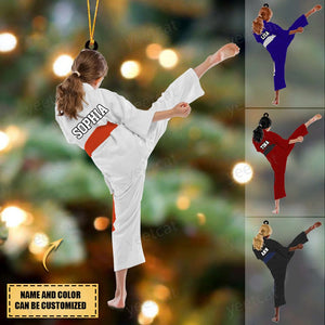 Personalized Karate/Taekwondo/Martial Art Christmas Ornament-Great Gift idea For Karate/Taekwondo/Martial Art Lovers