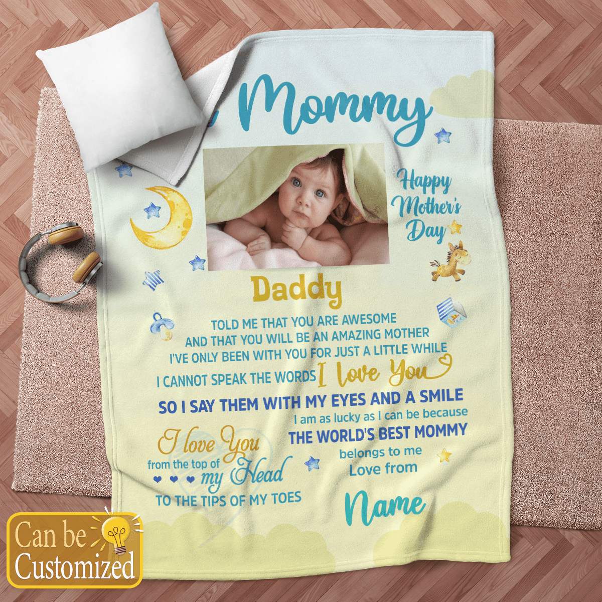 Hi Mommy, Daddy Told Me That You Are - Personalized Blanket Gift For Moms