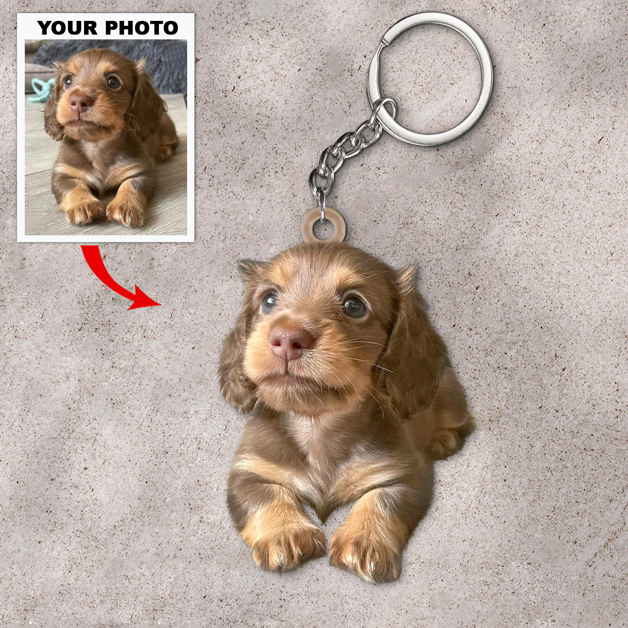 Personalized Keychain - Mother's Day Gift For Dog Mom, Dog Lover - Custom Your Photo Keychain