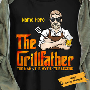 BBQ The Grillfather Dad T Shirt